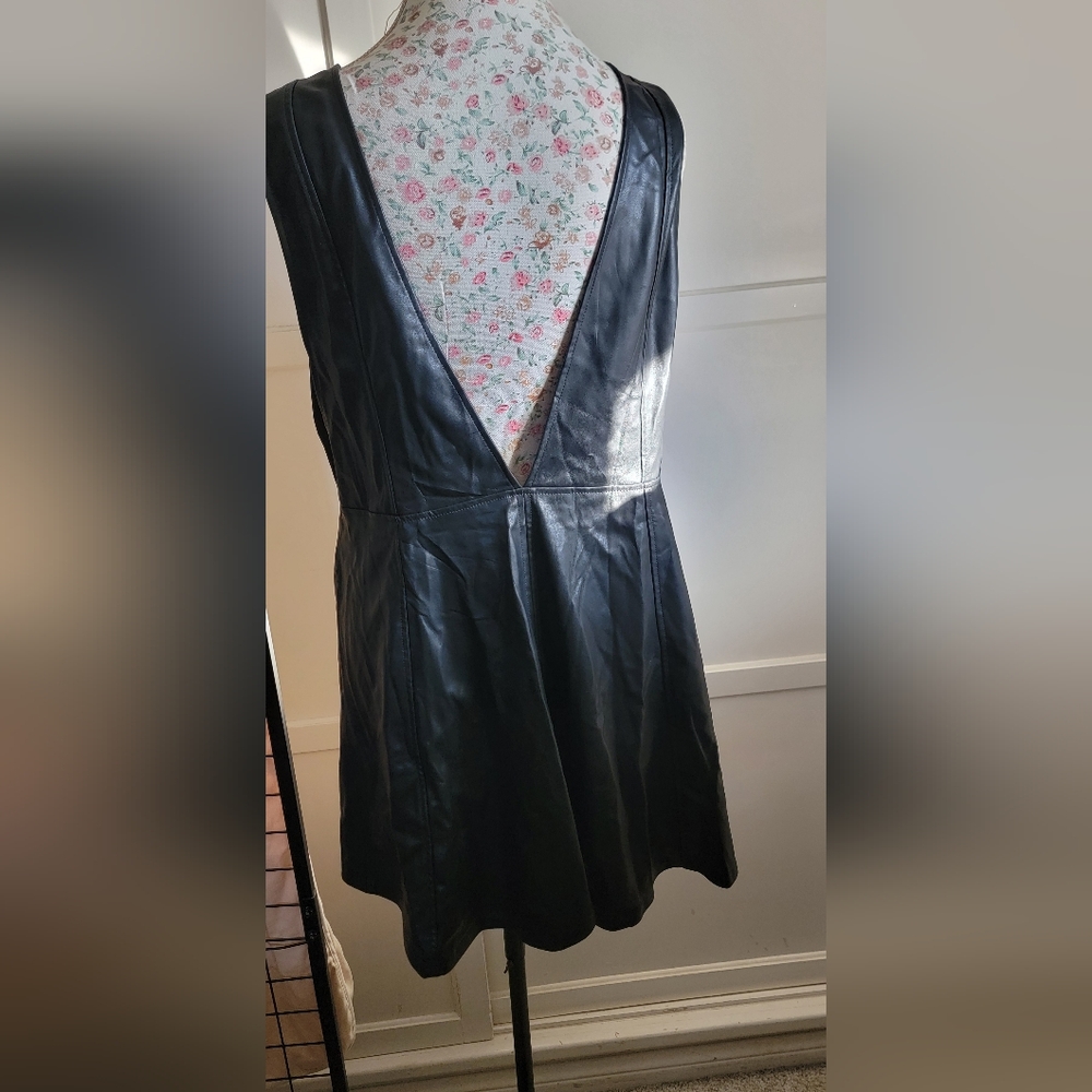 Zara Black Sleeveless Vest DRESS with Gold Buttons size XL - Picture 4 of 7